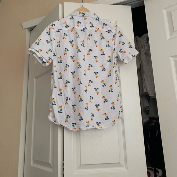 PRIDE Disney Mickey Mouse rainbow unisex woven shirt - Picture 8 of 8